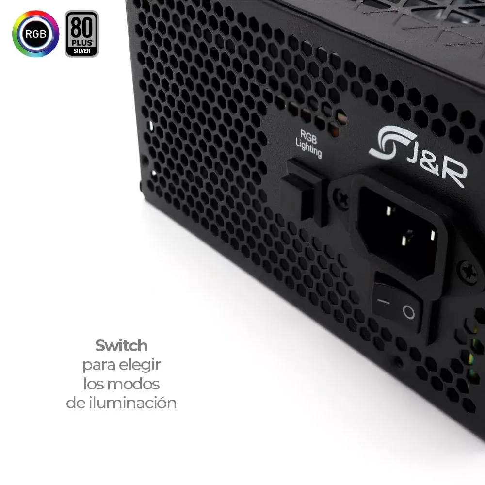 Fuente De Poder 550W Real (RGB)-(Certificacion 80 Plus Silver)