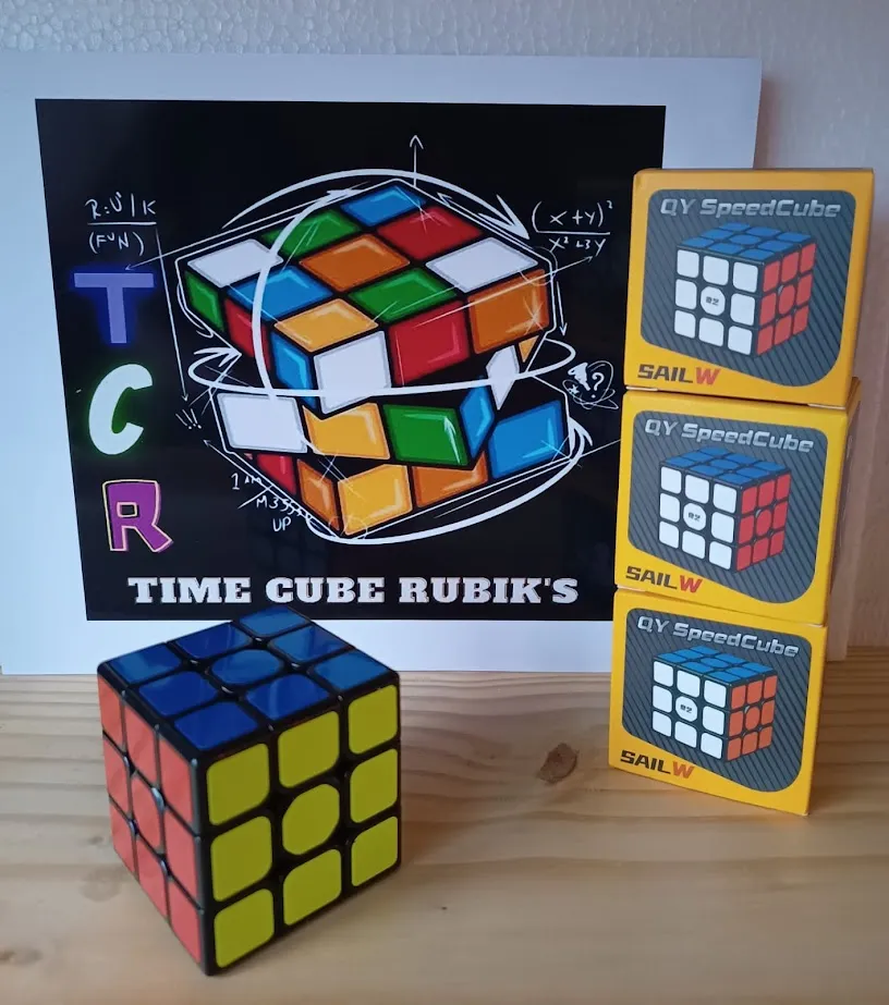 Cubo Rubik 3x3 Qiyi Fondo Negro