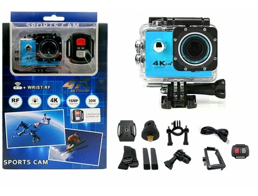 Camara Go Pro 4k Ultra HD Con Wifi Sumergible 30mts, Control Remoto