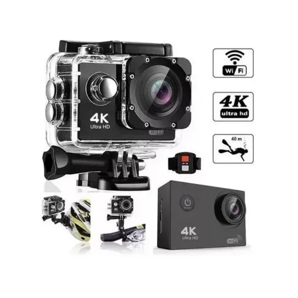 Camara Go Pro 4k Ultra HD Con Wifi Sumergible 30mts, Control Remoto