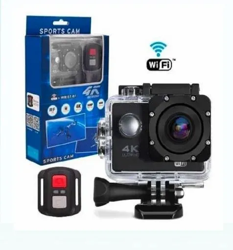 Camara Go Pro 4k Ultra HD Con Wifi Sumergible 30mts, Control Remoto