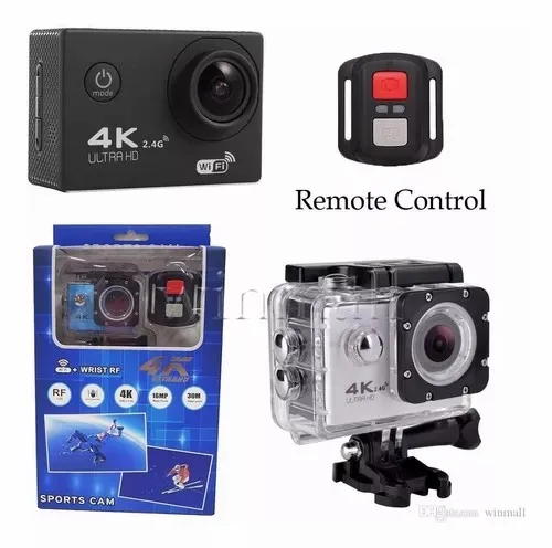 Camara Go Pro 4k Ultra HD Con Wifi Sumergible 30mts, Control Remoto