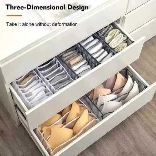 Organizador De Ropa Interior Y Medias Divisor Cajones Set X4