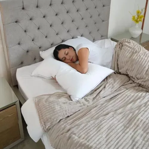 Almohadas 50x70 Cm Set 2 Unidades Firme Antiacaros  Color Blanco 