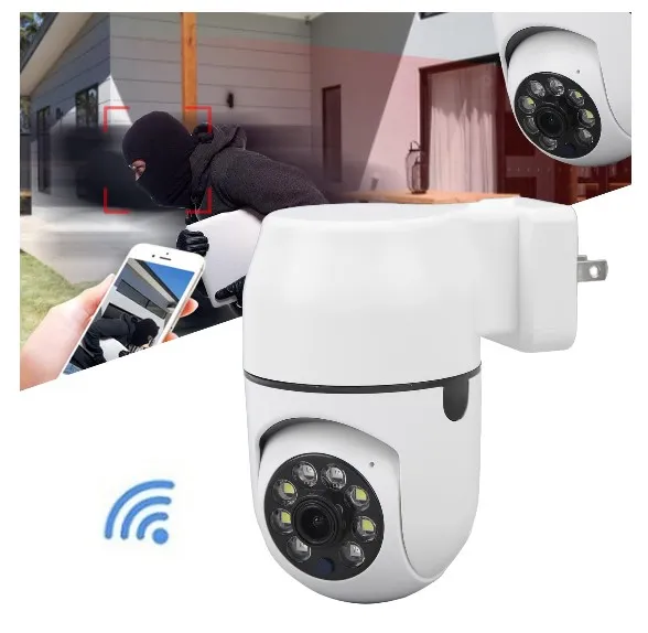 Camara Ip Robotica Wifi 360° Conexion Enchufe