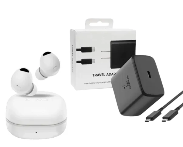 Audifonos Galaxy Buds 2 Pro + Cargador Samsung 45w