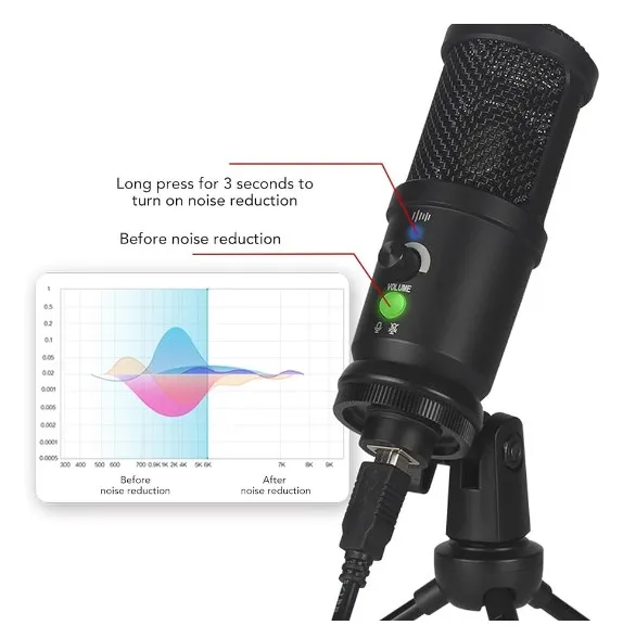 Micrófono Con Condensador USB De Estudio BM-66