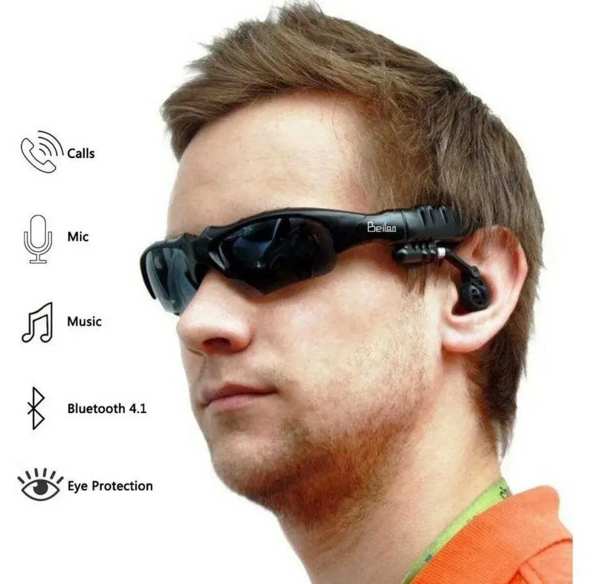 Gafas Deportivas con Audífono Bluetooth 