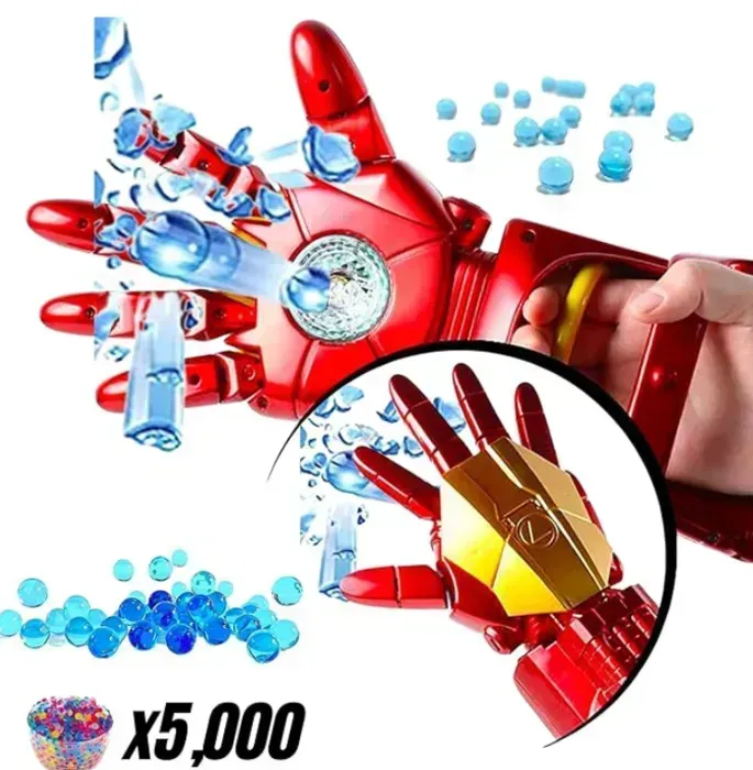 Guante Iron Man Lanzador De Hidrogel Con 5.000 balas de Orbiz