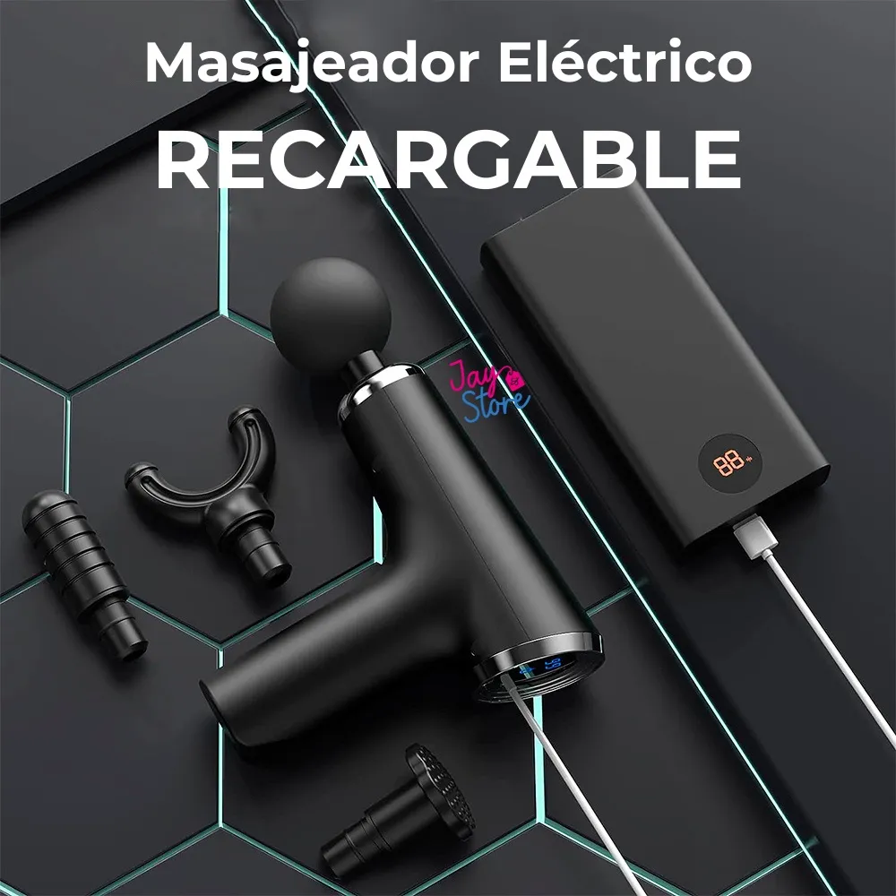 Masajeador Muscular Eléctrico Fascial Corporal Terapéutico Pantalla LED