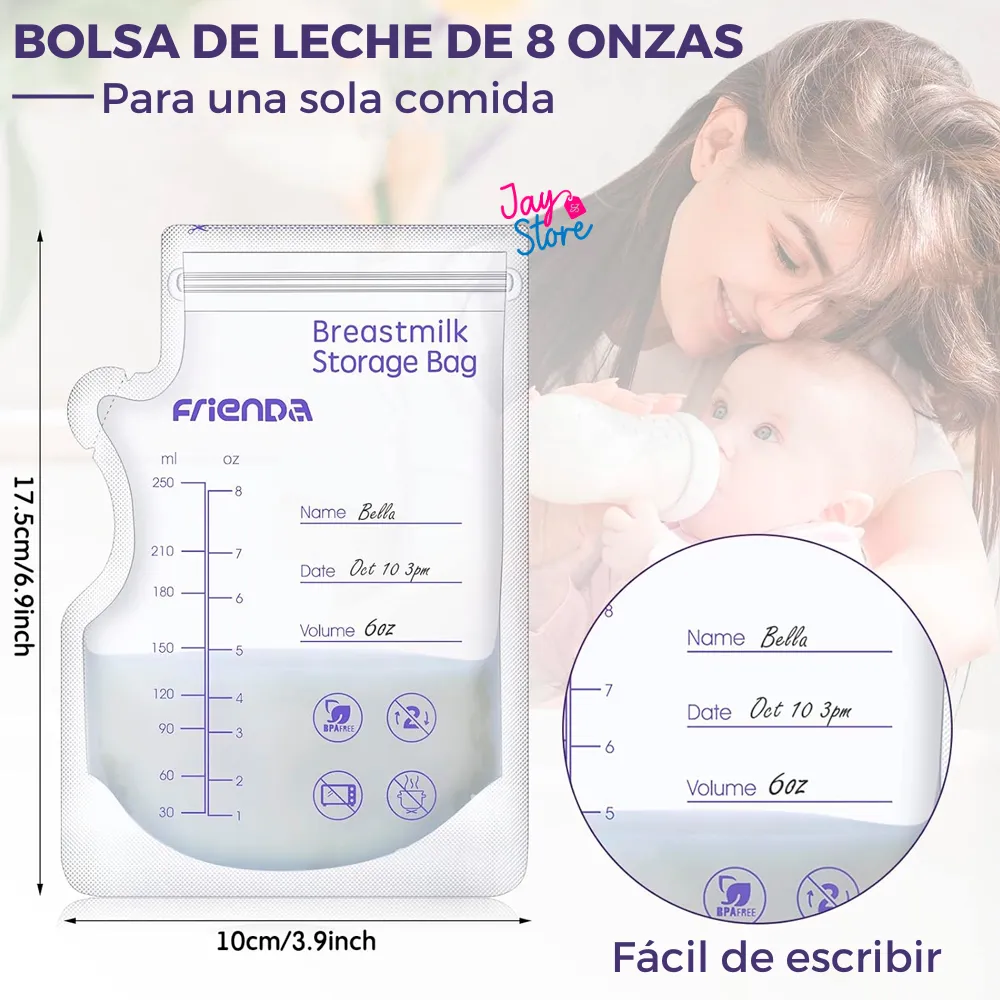 Setx25 Bolsas De Almacenamiento De Leche Materna Hermético