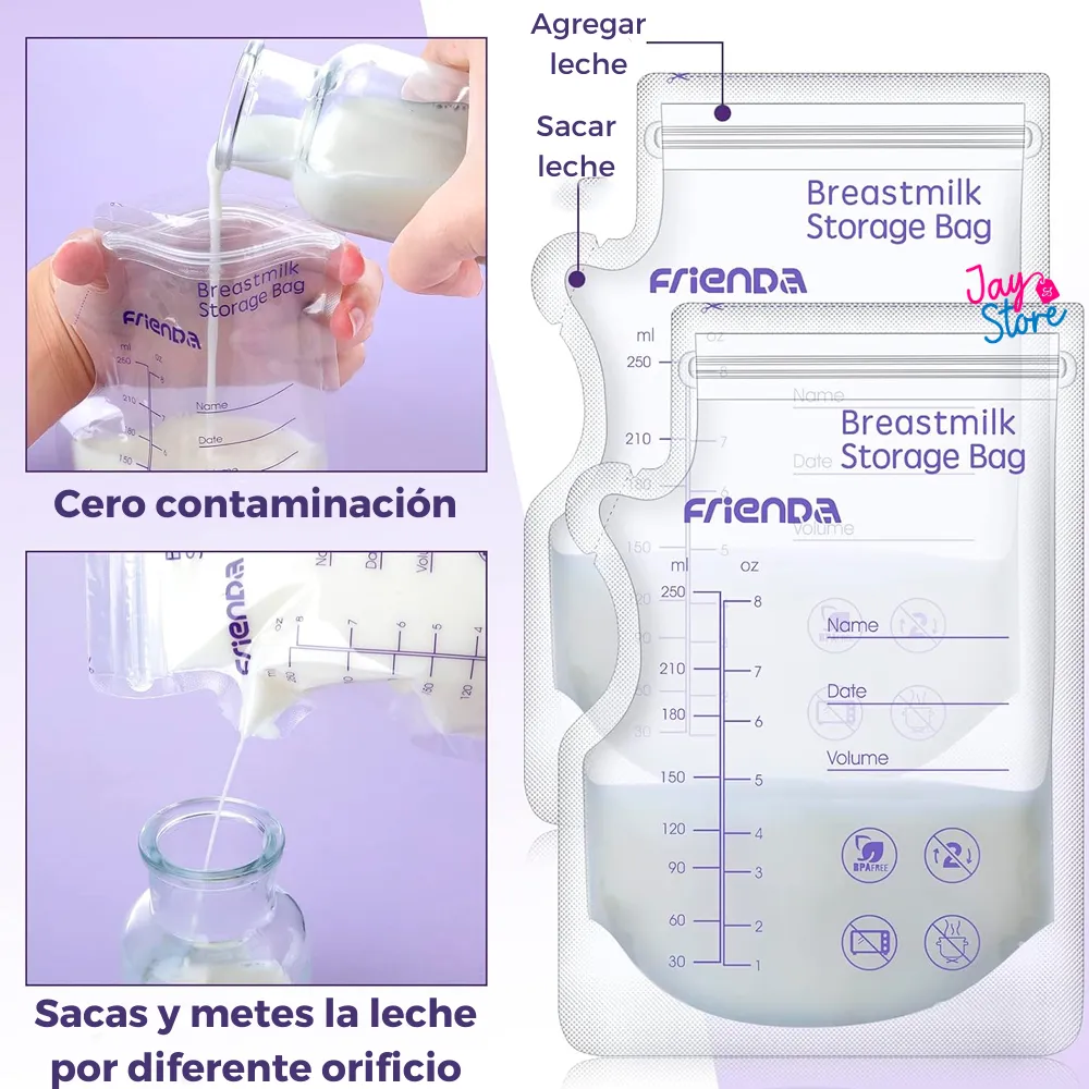 Setx25 Bolsas De Almacenamiento De Leche Materna Hermético