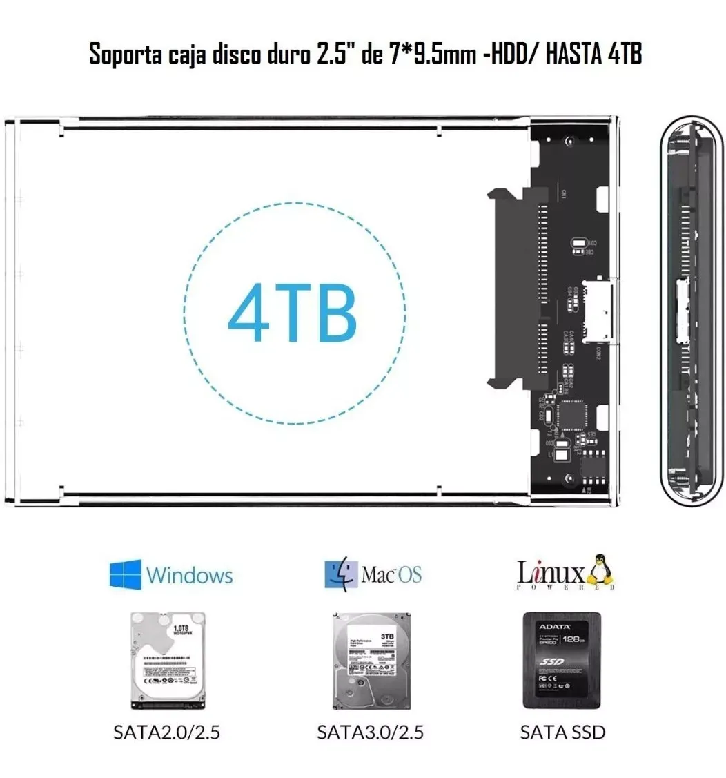 Caja De Disco Duro Externo USB 3.0