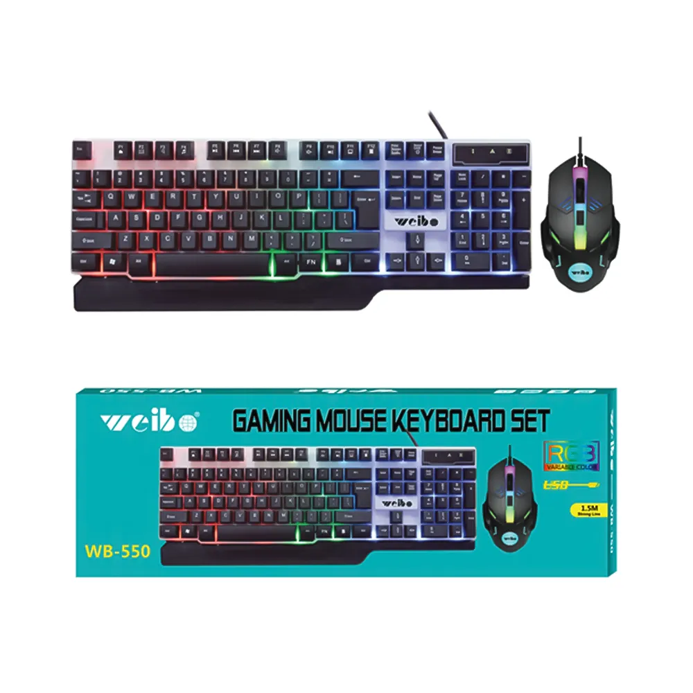 Combo Mouse Y Teclado Gamer Weibo