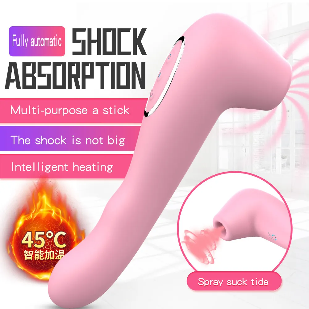 Vibrador Succionador De Clitoris 2 En 1 Con Calefacción Y Potente Motor 