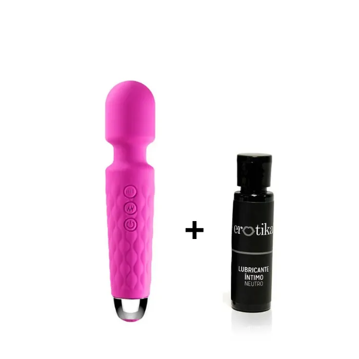 Vibrador Masajeador De Clitoris Hot 28 Velocidades Talla Media + Lubricante Intimo Neutro Erotika X 30 Ml