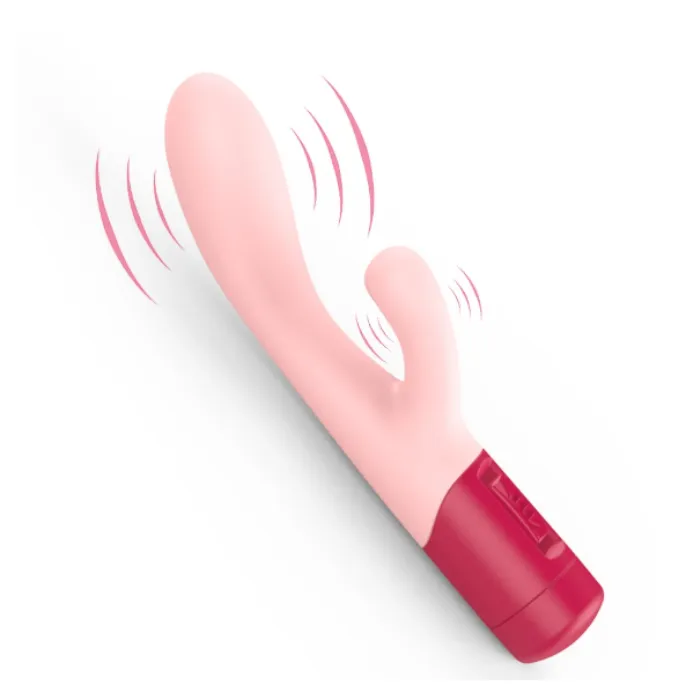 Vibrador Doble Estimulo Con 3 Frecuencias De Vibración (Débil, Medio, Fuerte) + Lubricante Neutro A Base De Agua Osly 30 Ml + Sachet Potenciador Y Estimulante Sexual Femenino Berpen Woman