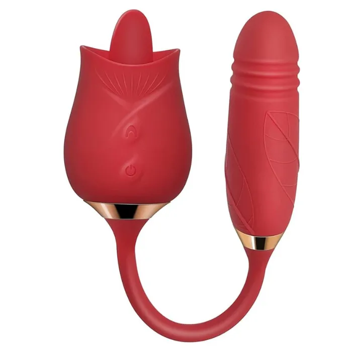 Vibrador Rosa Consolador De Lujo 2 En 1 Punto G Y Clítoris Juguete Sexual 