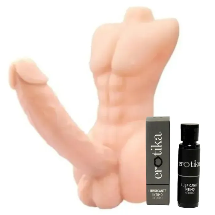 Mini Torso Consolador Pene Consolador Ultra Realista Monster Dick+ Lubricante Intimo Neutro Erotika 30 Ml