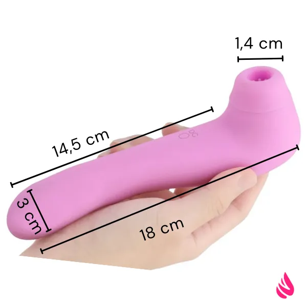 Vibrador Succionador De Clitoris 2 En 1 Con Calefacción Y Potente Motor 