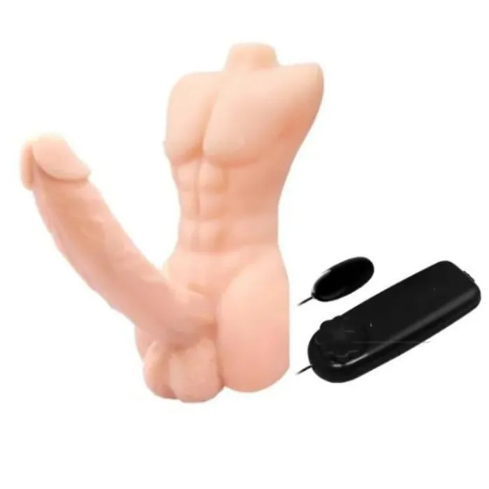 Mini Torso Consolador Pene Consolador Con Bala Vibradora Ultra Realista Biggen 