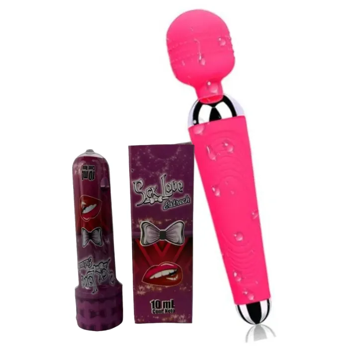 Masajeador De Clitoris Hitachi Hot + Estrechante Sex Love 10 Ml