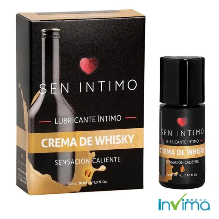 Lubricante Sen Intimo Crema de Whisky Sensación Caliente 30Ml 