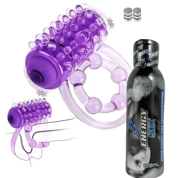 Anillo Vibrador Retardante Para + Potenciador Estimulante Masculino En Jarabe Energy Sex 120 Ml 