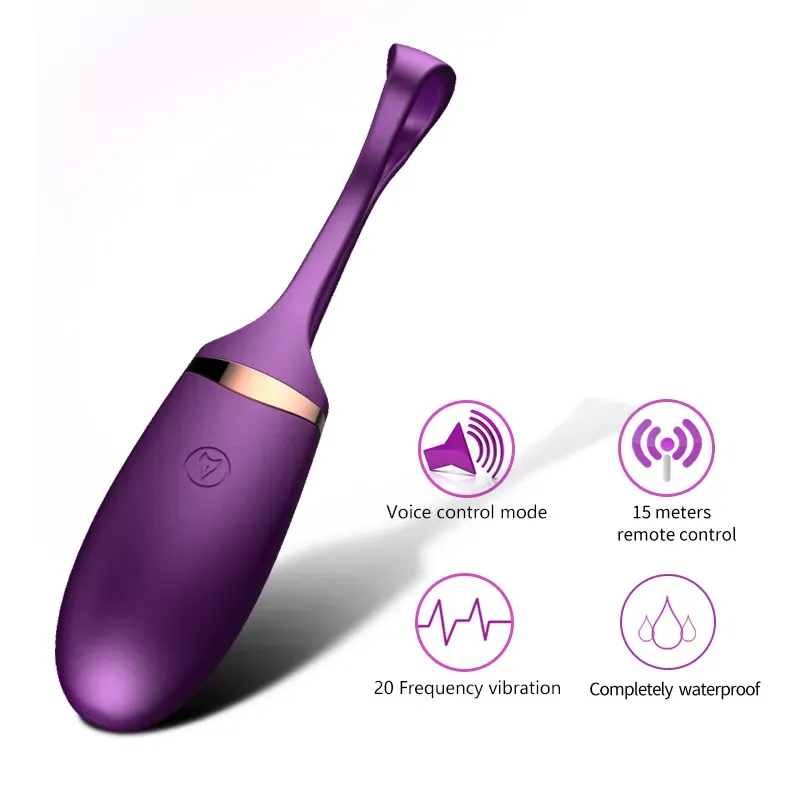 Huevo Vibrador Recargable Con Control Remoto Y Función De Control Por Voz