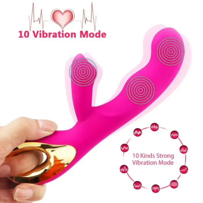 Vibrador Doble Estimulo Sex Angel Alta Gama Estimulacion Doble + Lubricante Intimo Neutro Erotika 30 ML