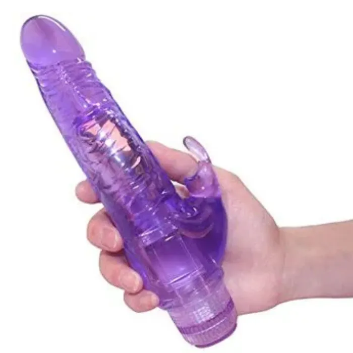 Vibrador Crystal Rabbit Doble Estimulacion  + Lubricante Neutro A Base De Agua Osly Intimy 30 Ml