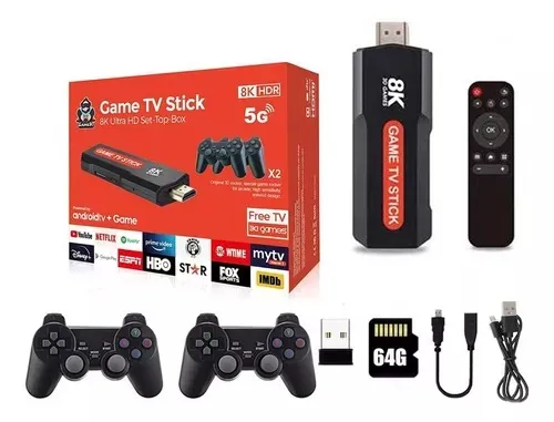 Game Tv Stick - Convierte Tu Tv En Smart Y Consola Retro Game Ty Stick 8K Ultra Hd Set Top Box 