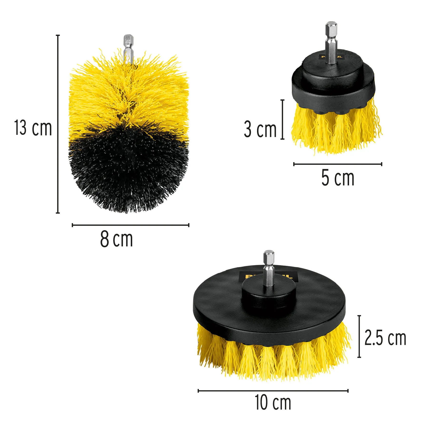 Juego Cepillos Para Taladro Marca Pretul