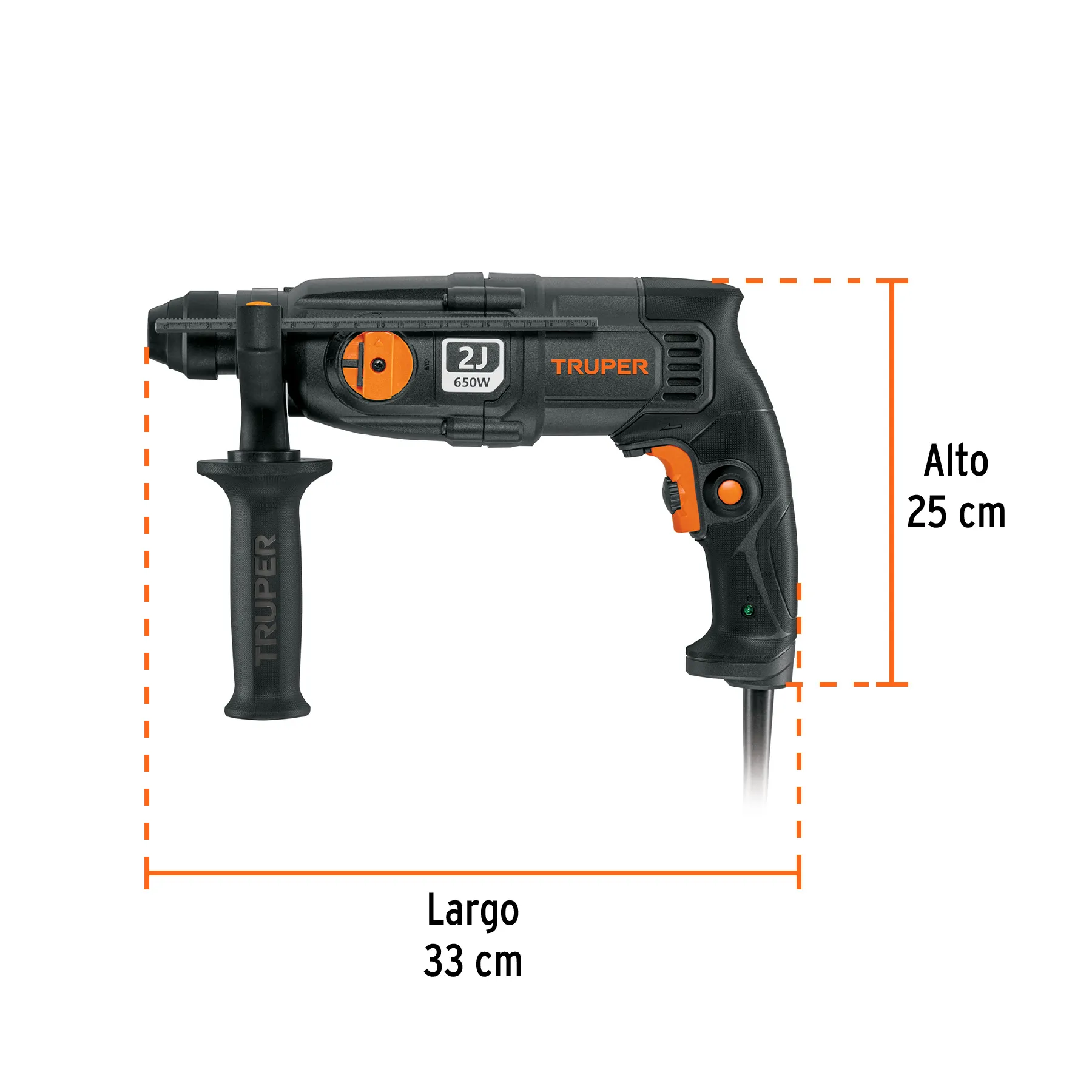 Rotomartillo SDS Plus 2 Joules 650 W Marca Truper 