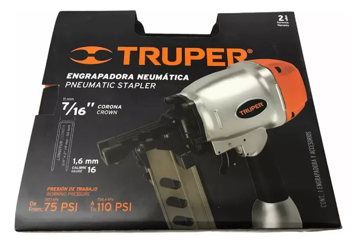 Grapadora Neumática Calibre 16 Marca Truper