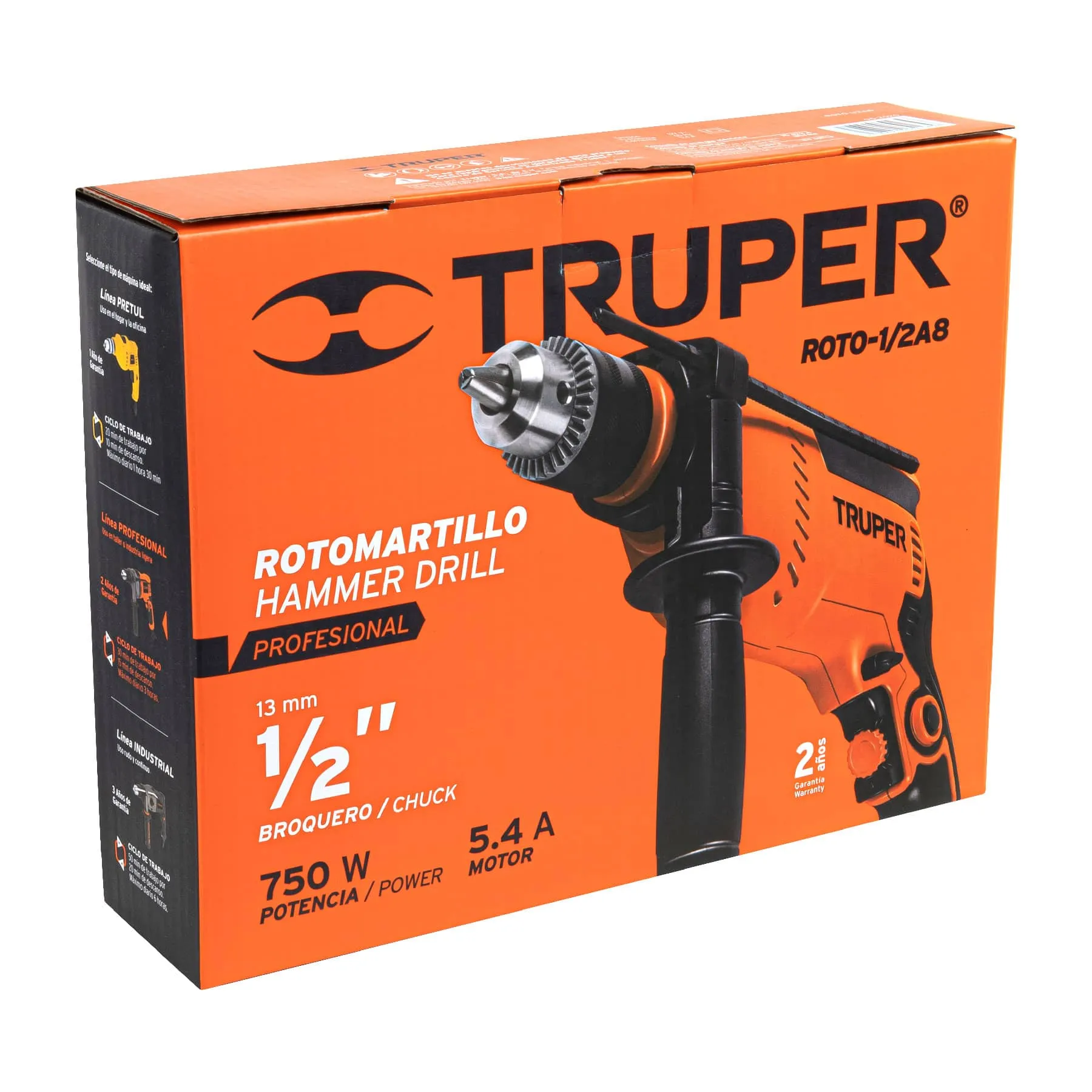 Taladro Percutor 1/2" 750 W Marca Truper