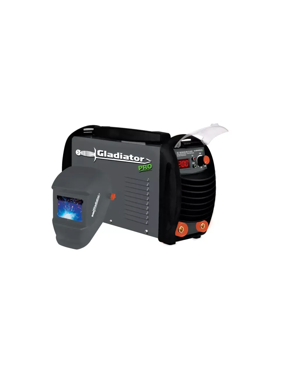 Soldador Inversor  200Amp + Careta Inteligente Marca Gladiator