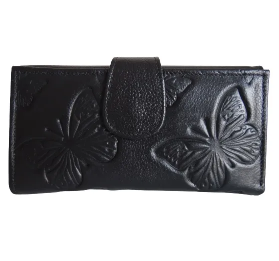 Billetera Para Mujer En Cuero CALZADO GUERREROS  CB-117 Negro