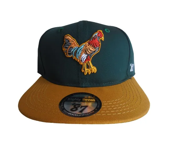 Gorra Urbana clasica The Cock CALZADO GUERREROS GR-014 Verde x Mostaza