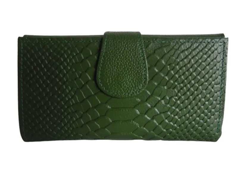 Billetera Para Mujer En Cuero CALZADO GUERREROS  CB-117 Verde