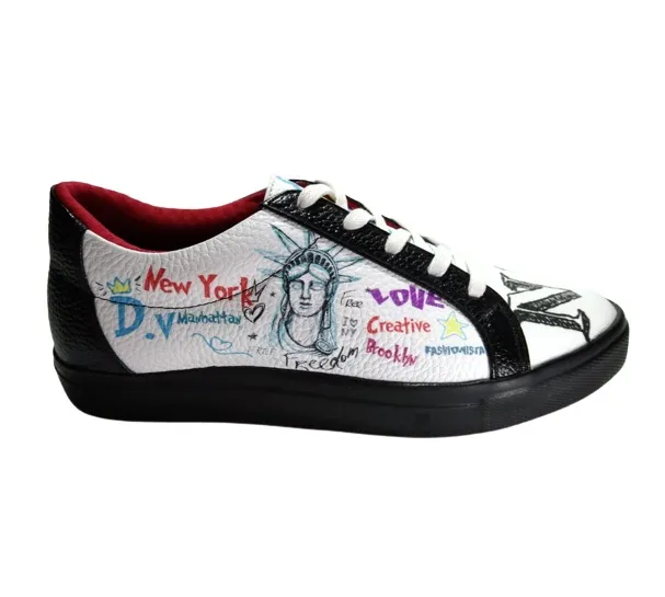 Tenis para Mujer en Cuero CALZADO GUERREROS LOVE NY BLANCO X NEGRO