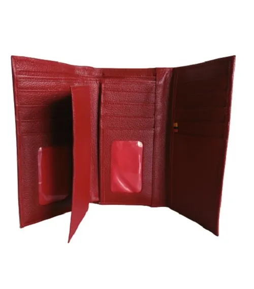 Billetera Para Mujer En Cuero CALZADO GUERREROS  CB-117 Rojo