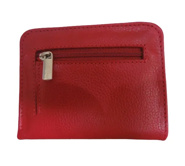 Billetera Plana Para Mujer En Cuero CALZADO GUERREROS CB-108 ROJO MARIPOSAS