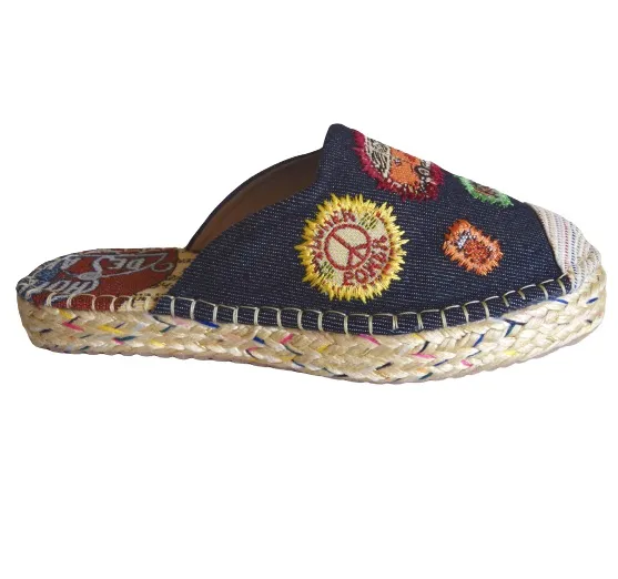 Sandalia Tipo Espadrila Sueca CALZADO GUERREROS PS-072 Indigo Oscuro