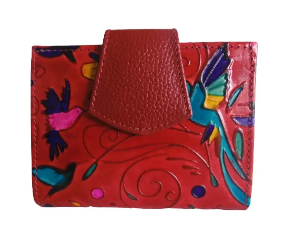 Billetera Para Mujer En Cuero CALZADO GUERREROS CB-115 Rojo Colibrís 1