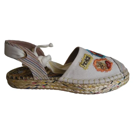 Sandalia Tipo Espadrila Romana CALZADO GUERREROS PS-117 Natural