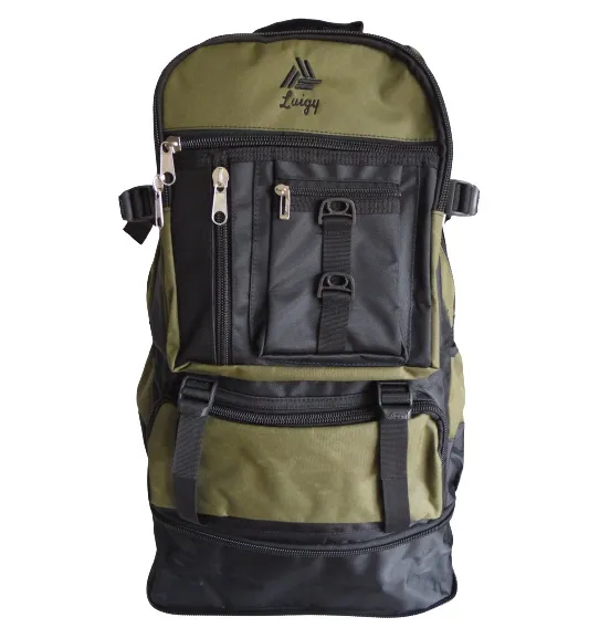 Morral Outdoor 60 LT CALZADO GUERREROS LG-012 Verde x Negro