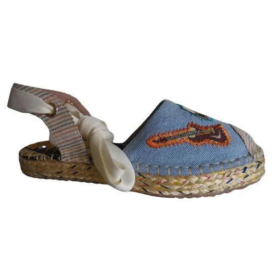 Sandalia Tipo Espadrila Romana CALZADO GUERREROS PS-117 Indigo Claro