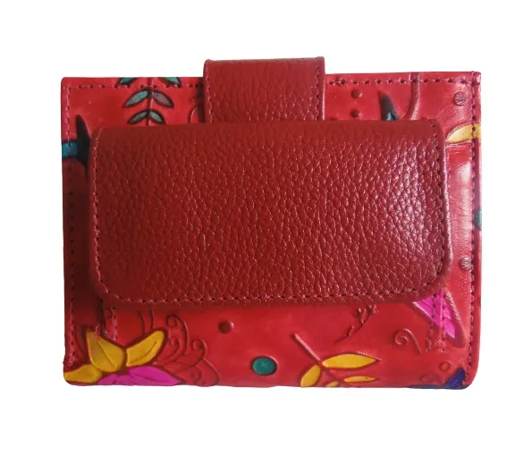 Billetera Para Mujer En Cuero CALZADO GUERREROS CB-115 Rojo Colibrís 1