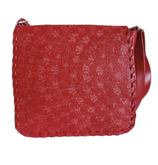 Bolso En Cuero Para Mujer CALZADO GUERREROS CB-067 Rojo Floral